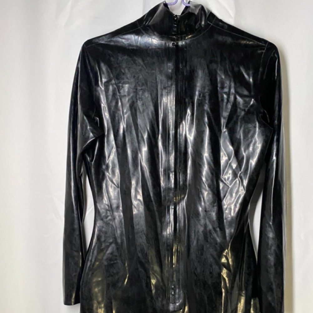 Latex Stripped Dress by Rubber Eva - Picture 3 of 15